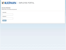 Tablet Screenshot of employees.aultman.org